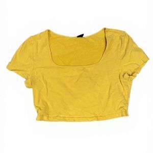 SHEIN Mustard Yellow Crop Top